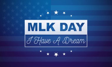 Martin Luther King Jr. Day. MLK. Third Monday in January. Holiday concept. Template for background, banner, card, poster with text inscription. Vector EPS10 illustration