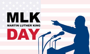 Martin Luther King, Jr. 'ın MLK gününü kutlamak için canlandırması.
