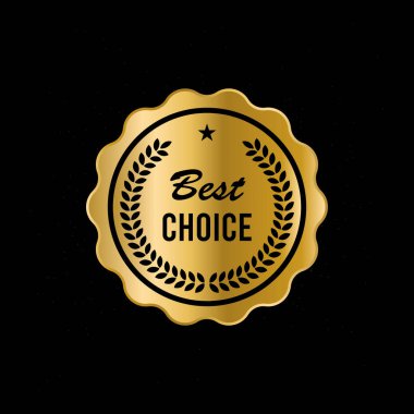 Lüks altın rozetler ve kaliteli ürünler.