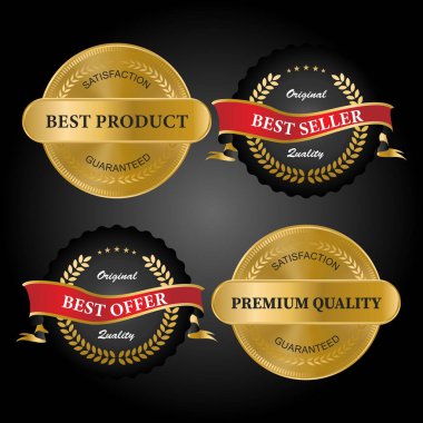 Altın etiketler kaliteli koleksiyon