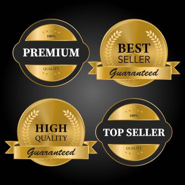 Altın etiketler kaliteli koleksiyon