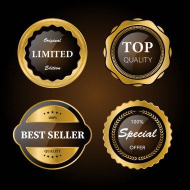 Premium, kaliteli antika etiketler koleksiyonu. vektör illüstrasyonu