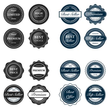 retro vintage rozetleri kümesi 