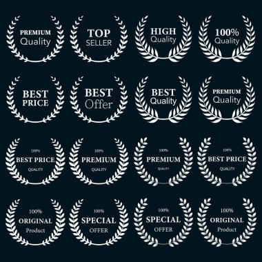 Kaliteli defne çelengi, hazır. vektör illüstrasyonu