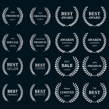 Kaliteli defne çelengi, hazır. vektör illüstrasyonu