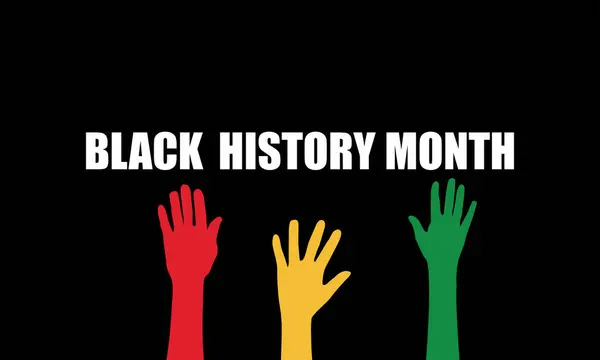 Μαύρος Μήνας Ιστορίας Γιορτάζουν Εικονογράφηση Διάνυσμα Γραφιστική Μαύρο Μήνα Ιστορία — Διανυσματικό Αρχείο