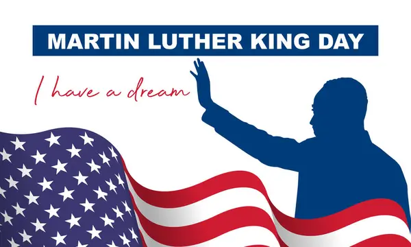 Ilustración Martin Luther King Para Celebrar Día Mlk — Vector de stock