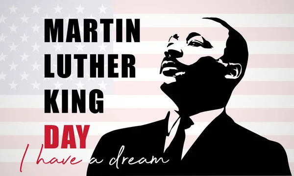 Folleto Pancarta Cartel Del Día Martin Luther King Ilustración Vectorial — Vector de stock