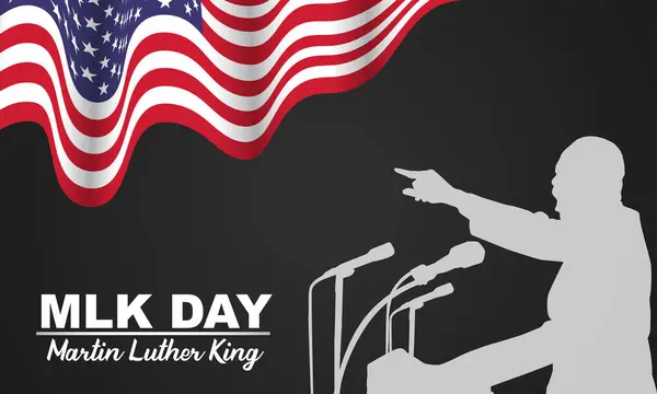 Martin Luther King Day Mlk Tercer Lunes Enero Concepto Vacaciones — Vector de stock