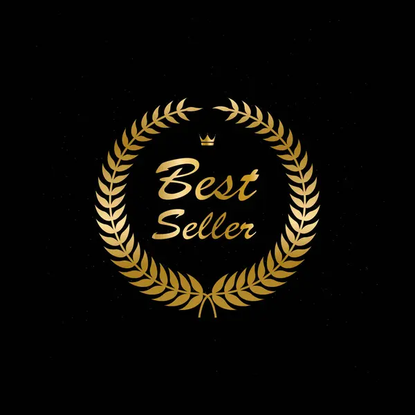 Best Seller Badge Logo Design Meilleur Vendeur Vecteur Isolé — Image vectorielle