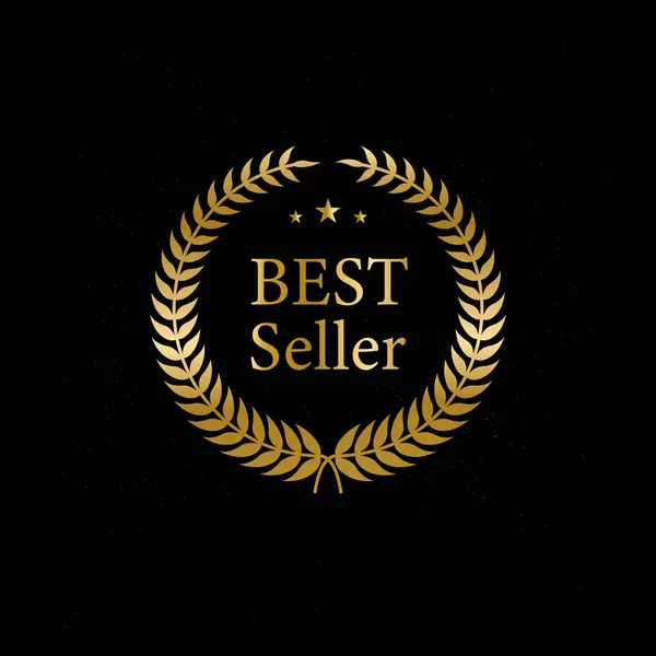 Лучший Продавец Логотип Дизайн Значка Вектор Бестселлера Изолирован — стоковый вектор