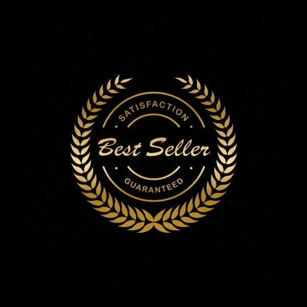 Design Logotipo Emblema Melhor Vendedor Melhor Vendedor Vetor Isolado — Vetor de Stock