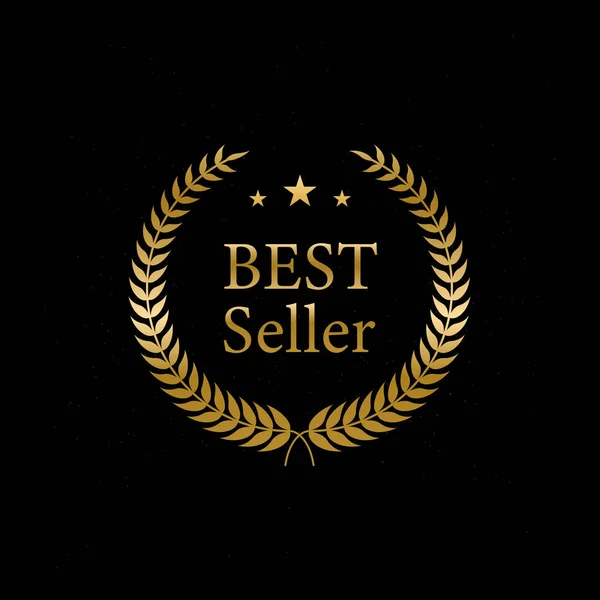 Design Del Logo Del Badge Del Best Seller Vettore Best — Vettoriale Stock