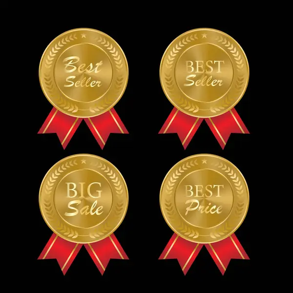 Best Seller Badge Logo Ontwerp Best Seller Vector Geïsoleerd — Stockvector