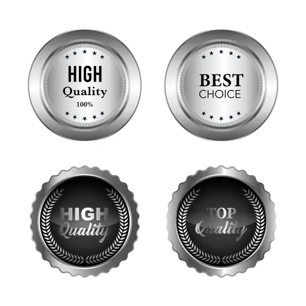 Badges Étiquettes Luxe Produit Qualité Supérieure — Image vectorielle