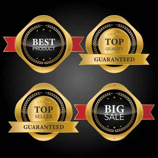 Altın etiketler kaliteli koleksiyon