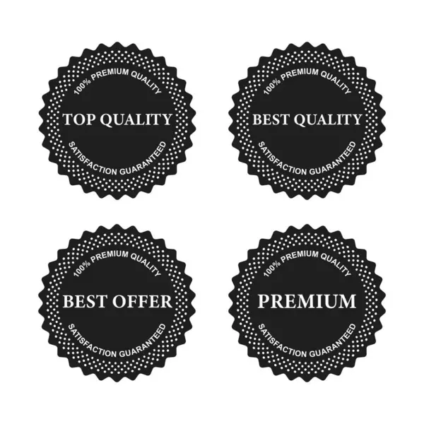 Premium Kvalitet Retro Vintage Etiketter Kollektion Vektor Illustration — Stock vektor