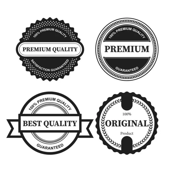 Premium Quality Retro Vintage Labels Collection Vector Illustration — Stock Vector