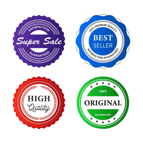 Raccolta Badge Vettoriali Premium Etichette Imballaggio — Vettoriale Stock