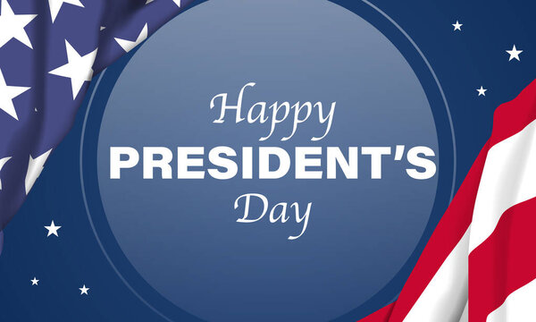 Дизайн фона для Дня Президента. Знамя, плакат, поздравительная открытка. Векторная миграция.