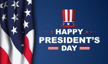 Başkanlık Günü arka plan tasarımı. Banner, Poster, Tebrik Kartı. Vektör İllüstrasyonu.