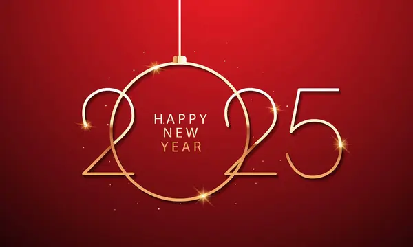 2025 Mutlu Yıllar Geçmiş Tasarımı. Tebrik kartı, Banner, Poster. Vektör İllüstrasyonu.