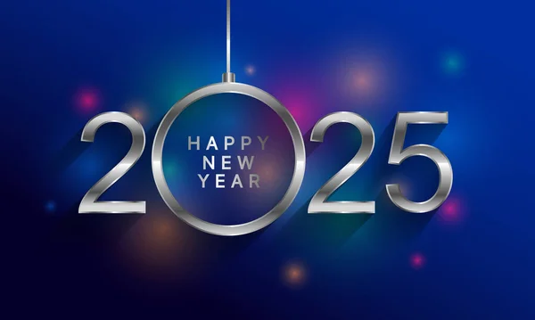 2025 Mutlu Yıllar Geçmiş Tasarımı. Tebrik kartı, Banner, Poster. Vektör İllüstrasyonu.