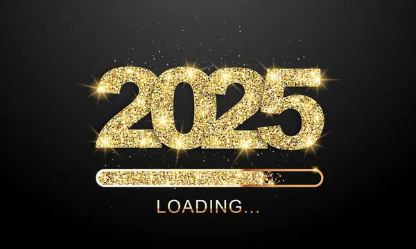 2025 Mutlu Yıllar Geçmiş Tasarımı. Tebrik kartı, Banner, Poster. Vektör İllüstrasyonu.