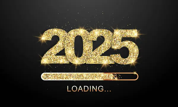 2025 Šťastný Nový Rok Pozadí Design Pozdrav Bannere Plakát Vektorová Vektorová Grafika