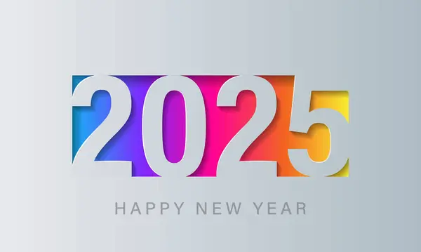 Šťastný Nový Rok2025 Pozadí Vektoru Šablona Návrhu Brožury Nebo Kalendáře Stock Vektory