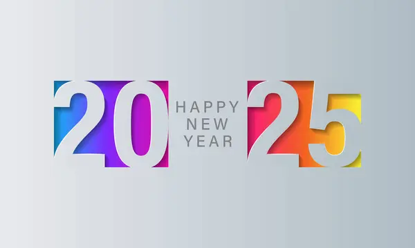 Šťastný Nový Rok2025 Pozadí Vektoru Šablona Návrhu Brožury Nebo Kalendáře Stock Ilustrace