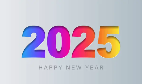 Šťastný Nový Rok2025 Pozadí Vektoru Šablona Návrhu Brožury Nebo Kalendáře Stock Ilustrace