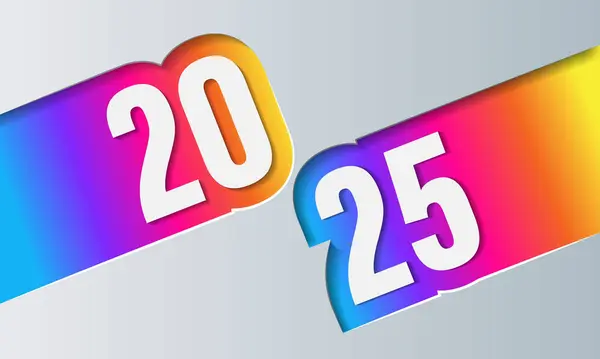 Šťastný Nový Rok2025 Pozadí Vektoru Šablona Návrhu Brožury Nebo Kalendáře Stock Vektory