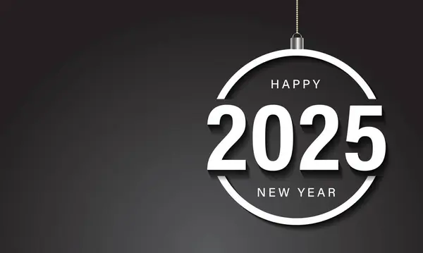 Šťastný Nový Rok 2025 Přání Design Šablony Stock Vektory