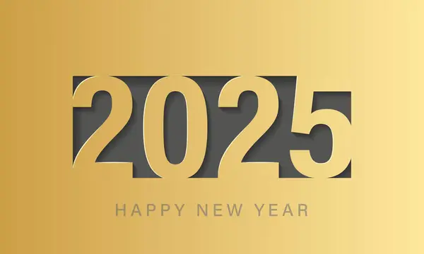 Mutlu Yıllar 2025 Vektör Arkaplanı Broşür Veya Takvim Kapağı Tasarım Telifsiz Stok Vektörler