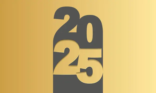 Šťastný Nový Rok 2025 Přání Design Šablony Royalty Free Stock Vektory