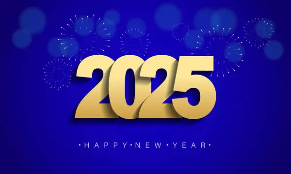 Šťastný Nový Rok 2025 Přání Design Šablony Vektorová Grafika