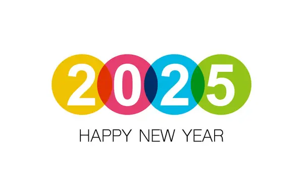 2025 Šťastný Nový Rok Pozadí Design Pozdrav Bannere Plakát Vektorová Stock Vektory