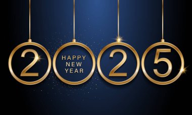 2025 Mutlu Yıllar Geçmiş Tasarımı. Tebrik kartı, Banner, Poster. Vektör İllüstrasyonu.