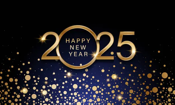 2025 Mutlu Yıllar Geçmiş Tasarımı. Tebrik kartı, Banner, Poster. Vektör İllüstrasyonu.