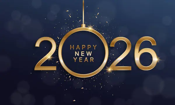 2026 Mutlu Yıllar Geçmiş Tasarımı. Tebrik kartı, Banner, Poster. Vektör İllüstrasyonu.