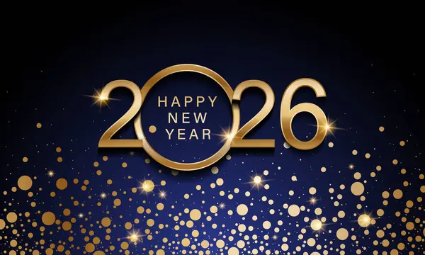 2026 Mutlu Yıllar Geçmiş Tasarımı. Tebrik kartı, Banner, Poster. Vektör İllüstrasyonu.