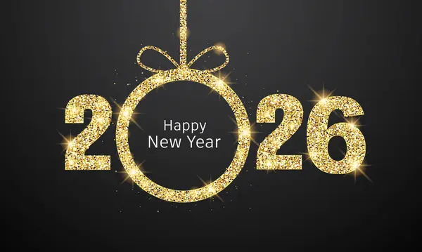 2026 Mutlu Yıllar Geçmiş Tasarımı. Tebrik kartı, Banner, Poster. Vektör İllüstrasyonu.