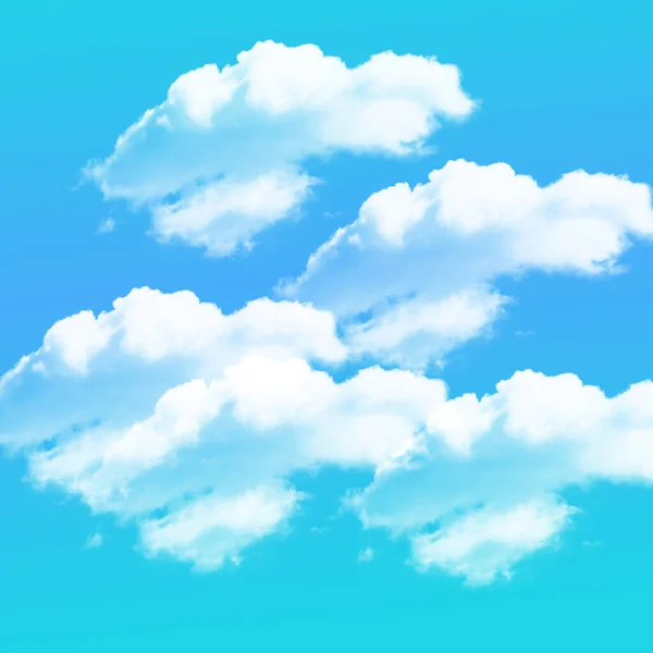Blå Himmel Med Vitt Moln — Stockfoto