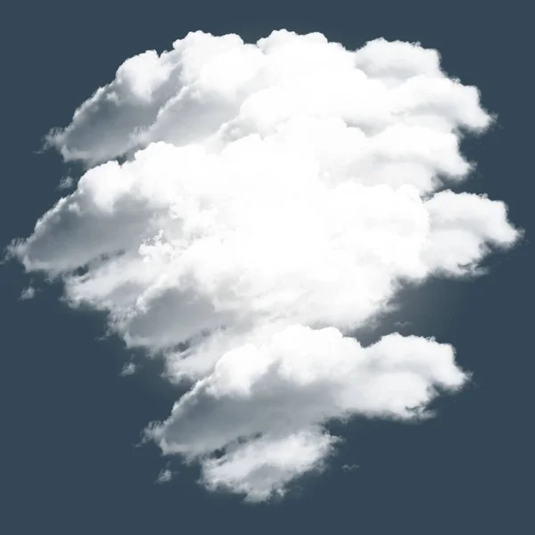 Białe Chmury Puszystą Chmurą Ciemnym Niebie Tle — Zdjęcie stockowe