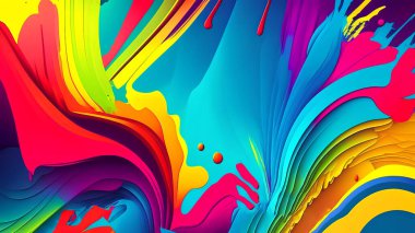 Colorful oil paint splash texture background. Multicolored marble wallpaper graphic design. colorful pattern for creating artworks and prints. Crazy bright colors style. clipart