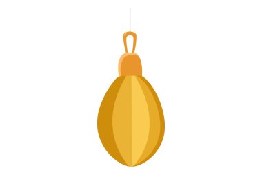 christmas ball hanging on a rope, vector illustration
