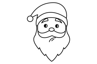 Santa Claus with hat and beard vector illustration