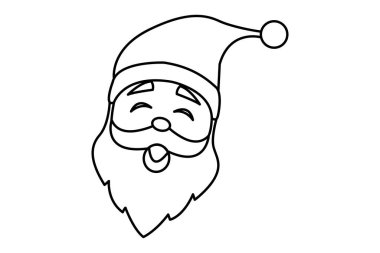 santa claus with hat and vector illustration