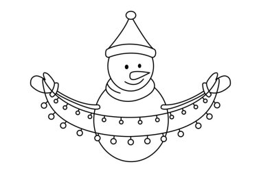 Kardan Adam ve Noel Baba vektör illüstrasyon tasarımlı mutlu noel kartları